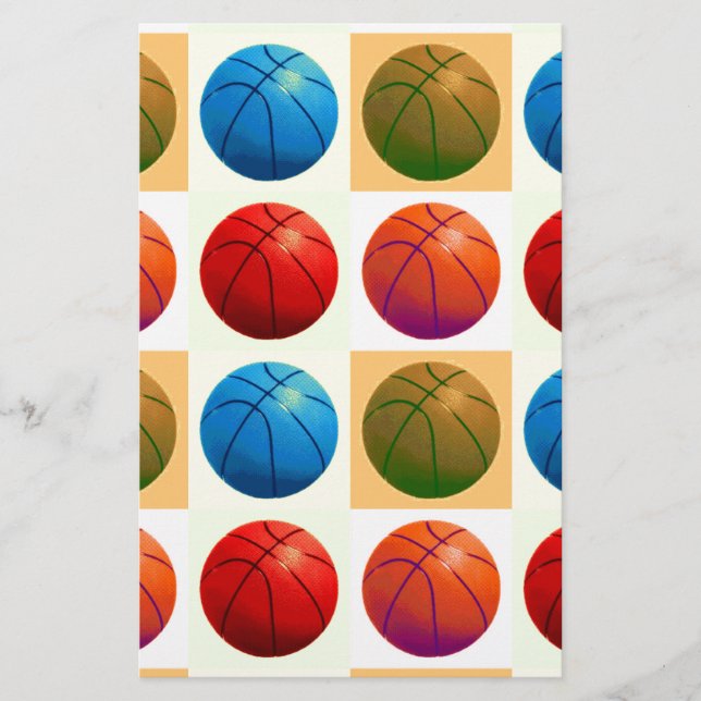 Papelería Baloncesto de arte pop (Anverso)
