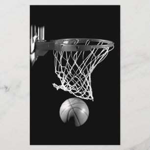 Papelería Baloncesto en Blanco y Negro