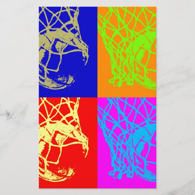 Papelería Baloncesto Pop Art (Anverso)