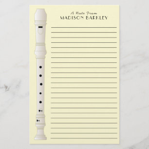 Papelería Banda musical de profesor de música de grabador