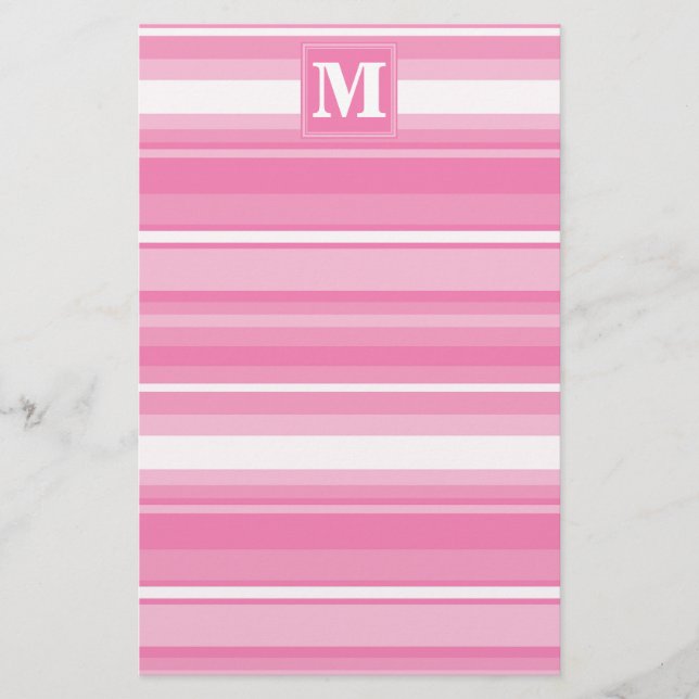 Papelería Bandas rosadas monográficas (Anverso)