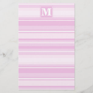 Papelería Bandas rosadas para bebés monogramo