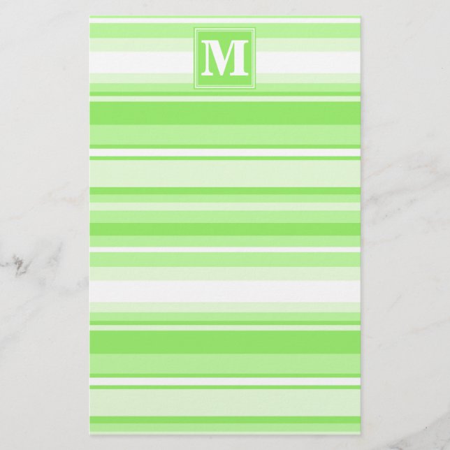 Papelería Bandas verdes monográficas (Anverso)