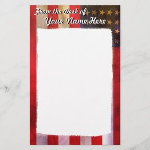 Papelería Bandera americana texturizada Grunge