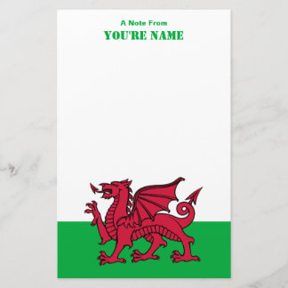 Papelería Bandera Celta del Dragón Rojo de Gales & Galés