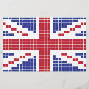 Papelería bandera de 8 bits de Union Jack Británicos (Reino