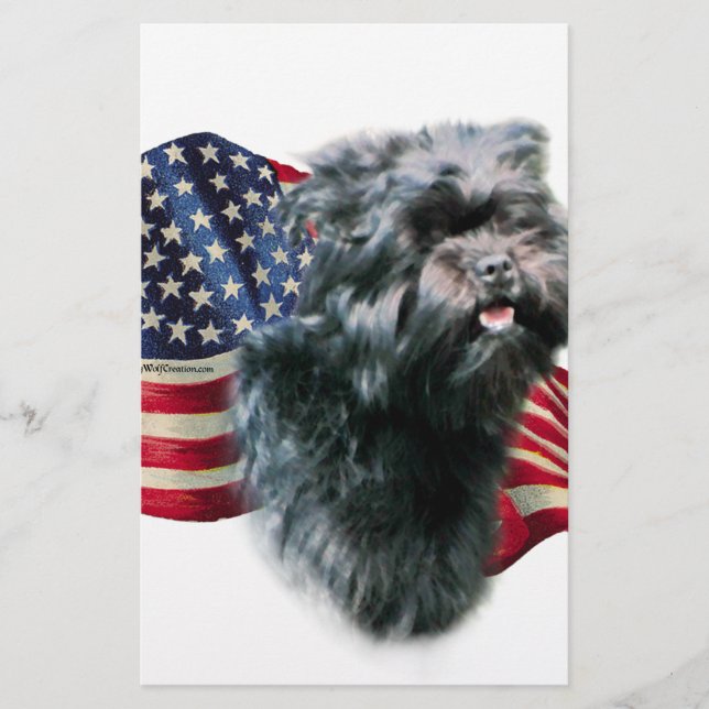 Papelería Bandera de Affenpincher (Anverso)