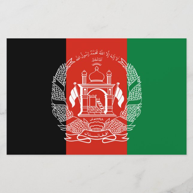 Papelería Bandera de Afganistán (Anverso)