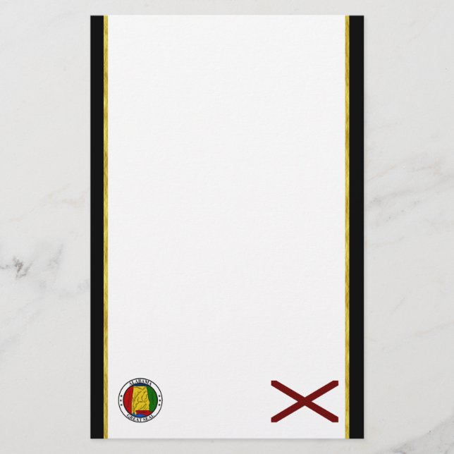 Papelería Bandera de Alabama (Anverso)