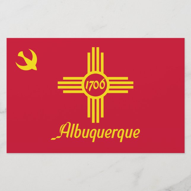 Papelería Bandera de Albuquerque (Nuevo México) (Anverso)