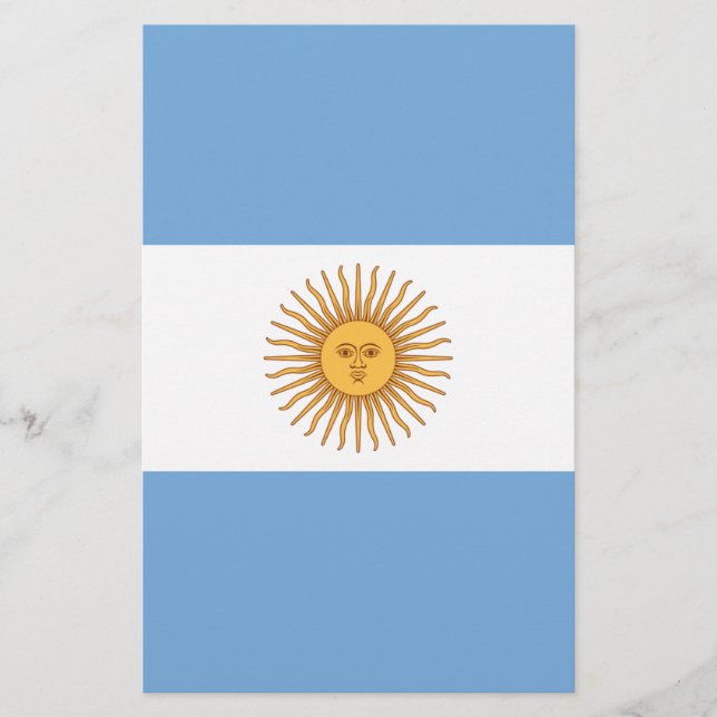 Papelería Bandera de Argentina (Anverso)