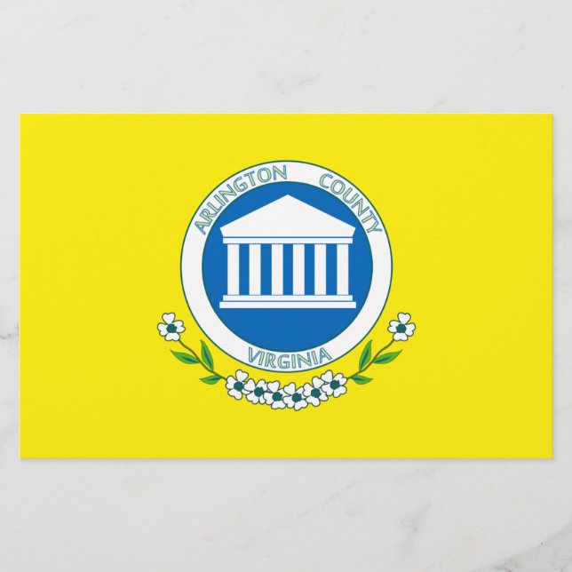 Papelería Bandera de Arlington (Virginia) (Anverso)