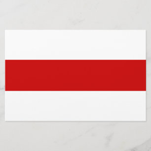 Papelería Bandera de Bielorrusia (rojo y blanco)