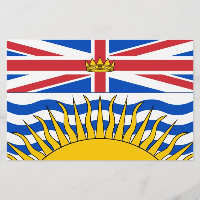 Papelería Bandera de Columbia Británica (Anverso)