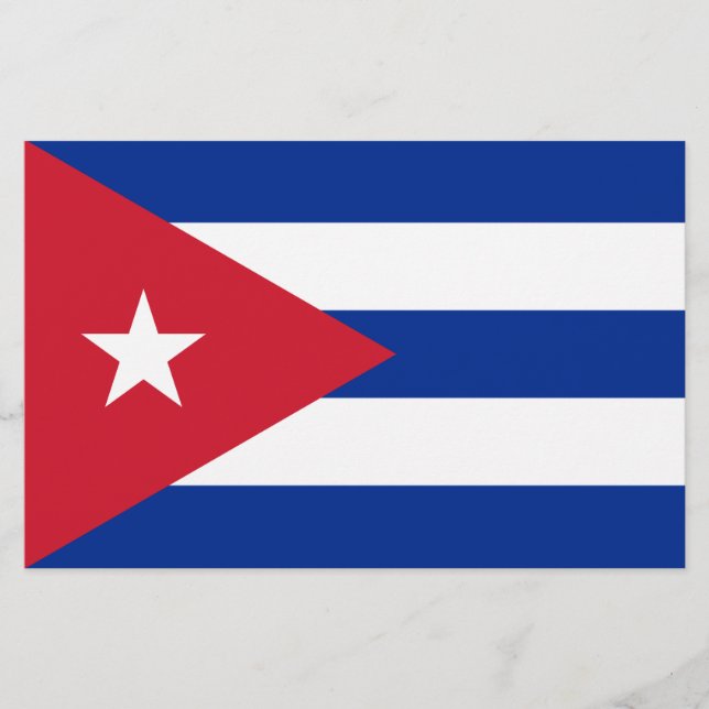 Papelería Bandera de Cuba (Anverso)