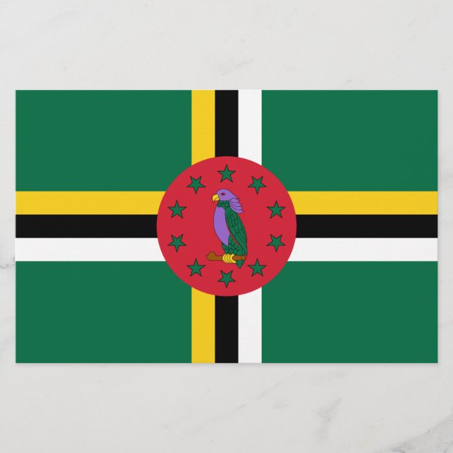 Papelería Bandera de Dominica (Anverso)