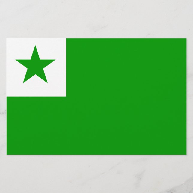 Papelería Bandera de esperanto (Anverso)