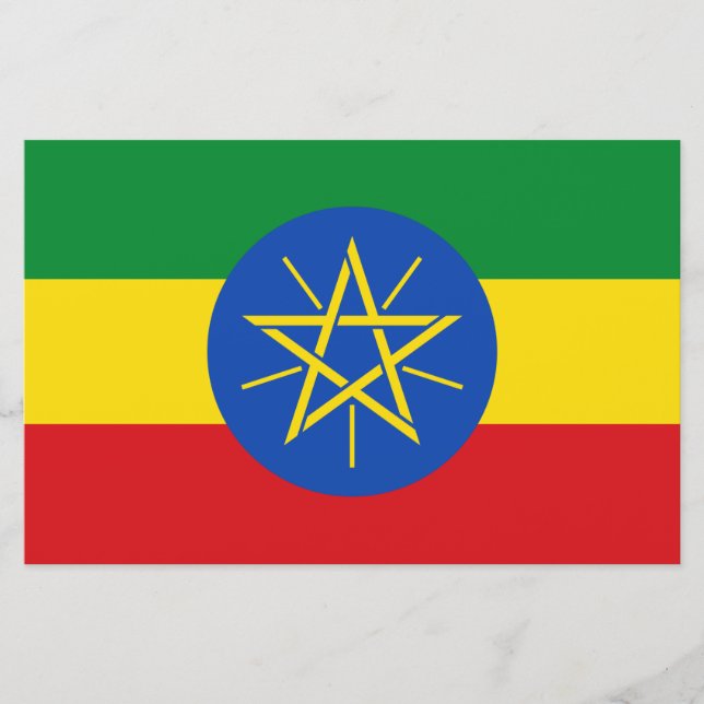Papelería Bandera de Etiopía (Anverso)
