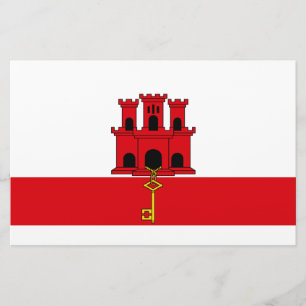 Papelería Bandera de Gibraltar