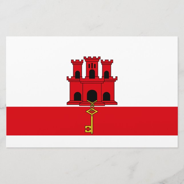 Papelería Bandera de Gibraltar (Anverso)