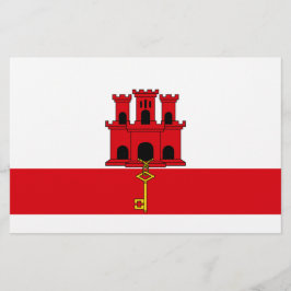 Papelería Bandera de Gibraltar