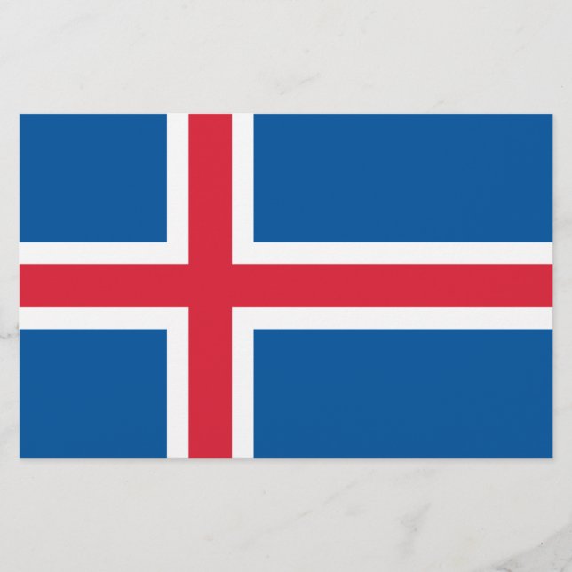 Papelería Bandera de Islandia (Anverso)