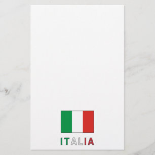 Papelería Bandera de Italia y palabra