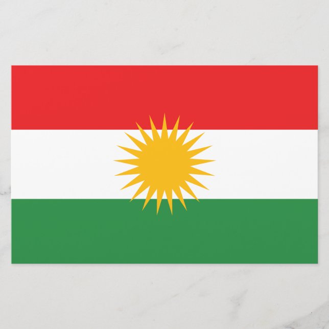 Papelería Bandera de Kurdistán (Anverso)