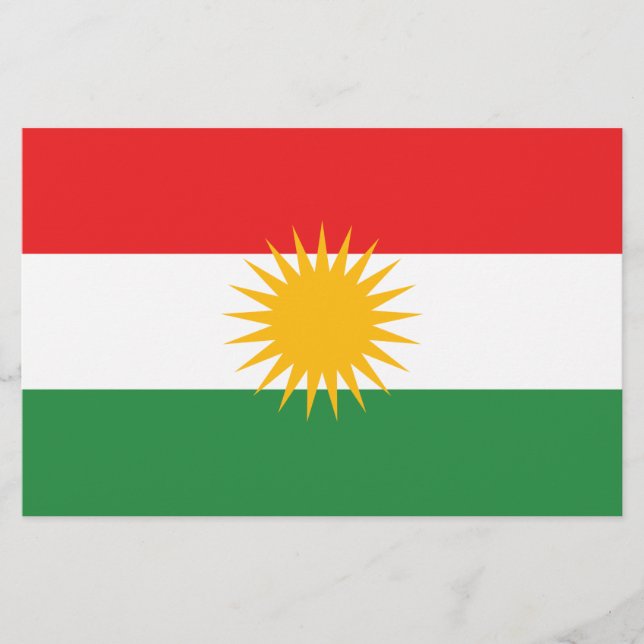 Papelería Bandera de Kurdistán (Anverso)