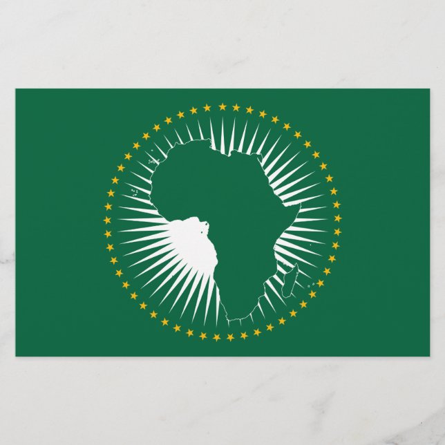 Papelería Bandera de la Unión Africana (África) (Panafrica) (Anverso)