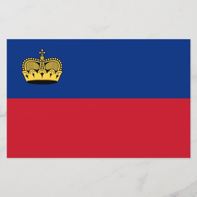 Papelería Bandera de Liechtenstein (Anverso)