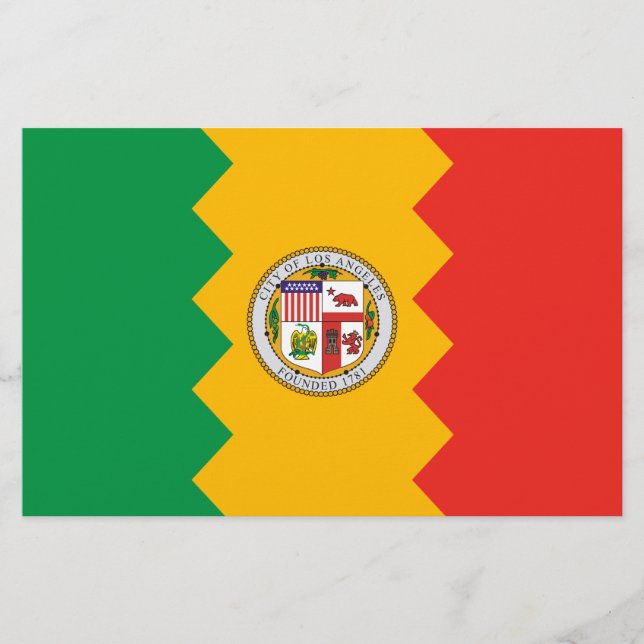 Papelería Bandera de Los Ángeles (California, Estados Unidos (Anverso)