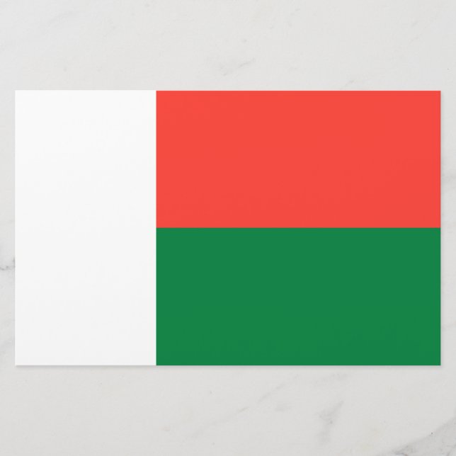 Papelería Bandera de Madagascar (Anverso)