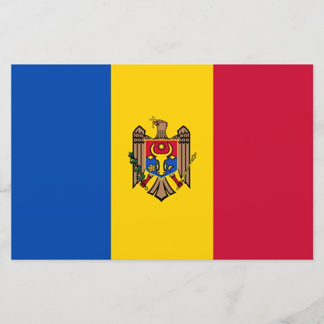 Papelería Bandera de Moldavia (Anverso)