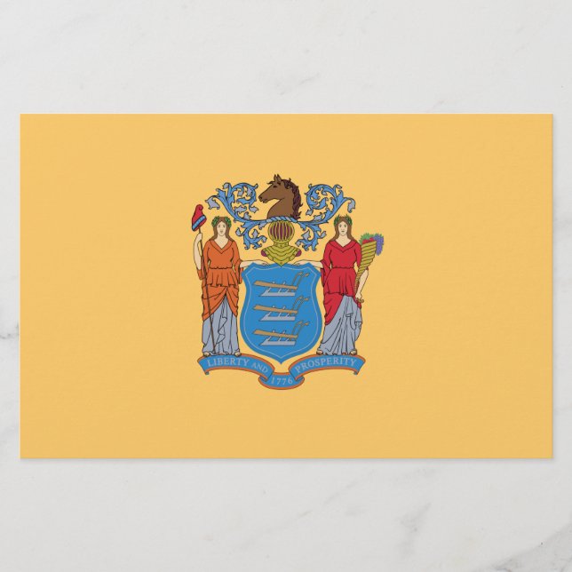 Papelería Bandera de Nueva Jersey (Anverso)