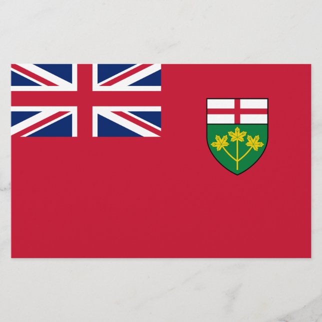 Papelería Bandera de Ontario (Anverso)