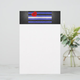 Papelería bandera de orgullo de cuero de SlipperyJoe's negro