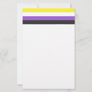 Papelería Bandera de orgullo no binario de SlipperyJoe's ama