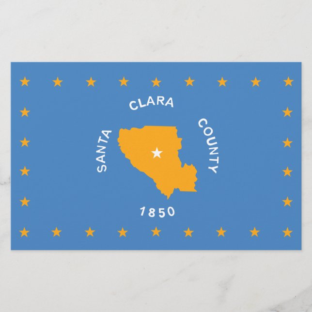 Papelería Bandera de Santa Clara (condado de Estados Unidos, (Anverso)