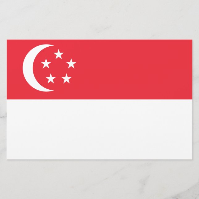 Papelería Bandera de Singapur (Anverso)