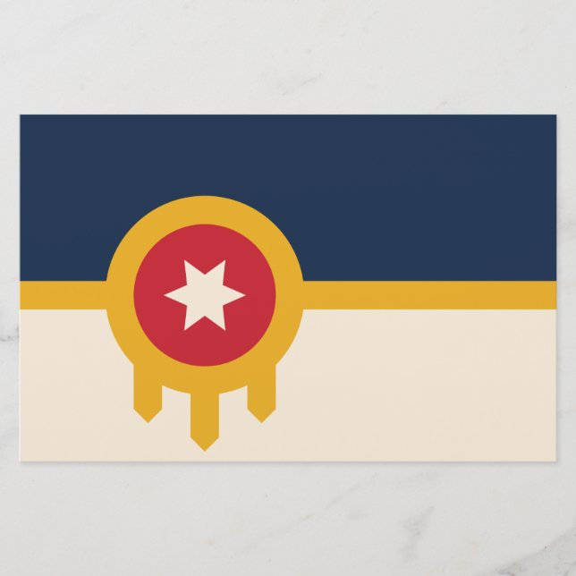 Papelería Bandera de Tulsa (Oklahoma) (Anverso)