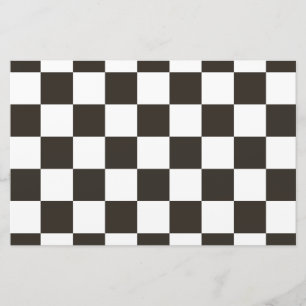 Papelería Bandera de verificación (negro y blanco) (patrón d