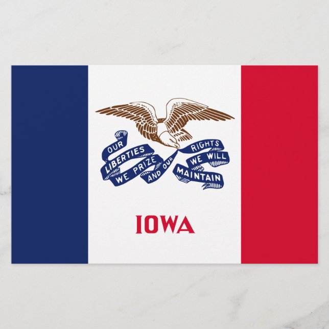 Papelería Bandera del Estado de Iowa (Anverso)