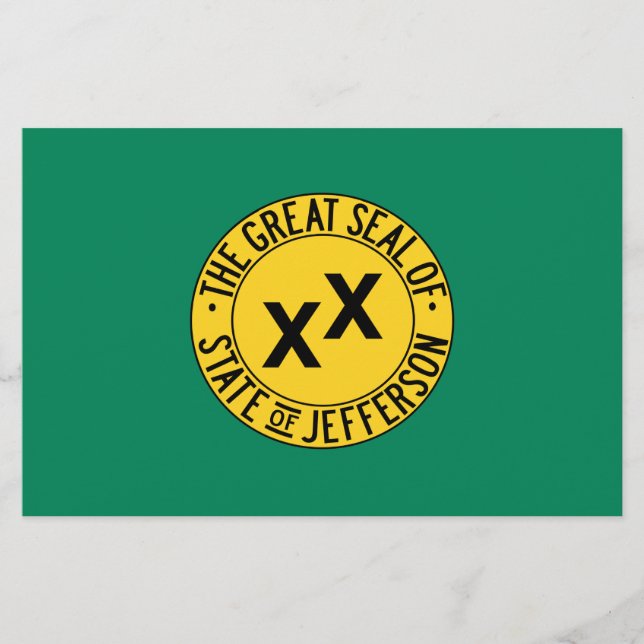 Papelería Bandera del Estado de Jefferson propuesto en Estad (Anverso)