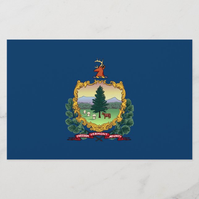 Papelería Bandera del Estado de Vermont (Anverso)