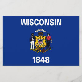 Papelería Bandera del Estado de Wisconsin