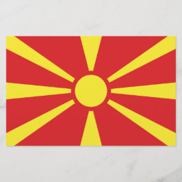 Papelería Bandera del Norte de Macedonia