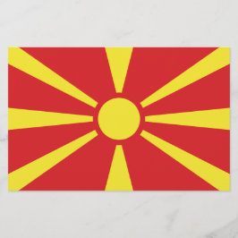 Papelería Bandera del Norte de Macedonia