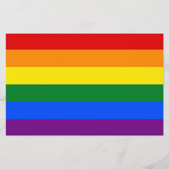 Papelería Bandera del orgullo gay arcoiris (Anverso)