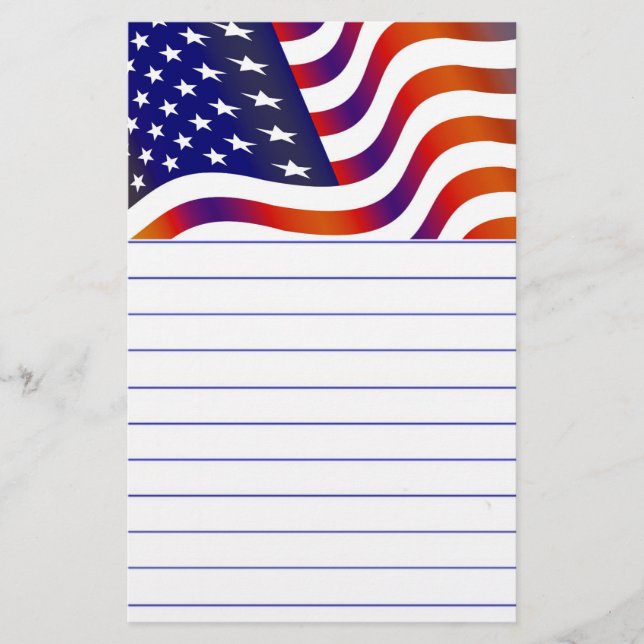 Papelería Bandera estadounidense (Anverso)